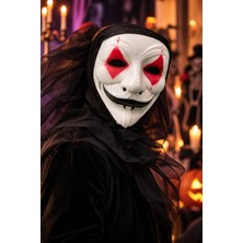 Dodomar V For Vendetta Maskesi Arkası Tüllü Vendetta Kostüm Maskesi Halloween Cadılar Bayramı Yılbaşı