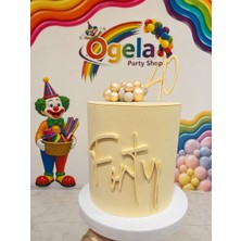 Ogela Party 40. Yaş Temalı Maket Pasta - Maket Pasta - Fotoğraf Çekim Dekoru - Konsept Pasta