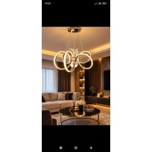 Deniz Yıldızı Tek Top Krom LED Avize