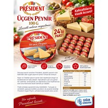 President Üçgen Peynir Cheddarlı 100 GRX24 Adet