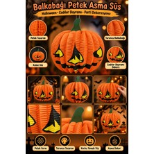Dodomar Halloween Cadılar Bayramı Turuncu Balkabağı Petek Asma Süs Kabak Dekorasyon Süsü Parti Dekoru