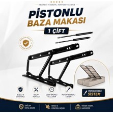 Aydogan's 1 Çift Baza Kapak Makası Gazlı Amartisör Piston 40° Siyah Boyalı Standart Geniş Kollu Yatak Sağ Sol