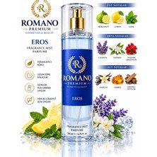 Romano Eros Vücut Spreyi 200 ml Kalıcı Parfüm Esanslı Unisex Kullanım Gün Boyu Tazelen