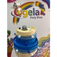 Ogela Party Balina Temalı Maket Pasta - Maket Pasta - Doğum Günü Pastası - Konsept Pasta
