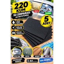 Şahin Tools 5 Adet 220 Kum Islak Kuru Su Zımparası Oto Far Temizleme ve Parlatma Zımpara Kağıdı
