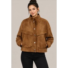 Velmora Leather Hakiki Süet Derisi Kadın Ceketi