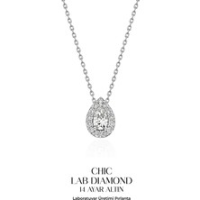 So CHIC 0.32 Karat IGI Sertifikalı Laboratuvar Üretimi Pırlanta Altın 43 Cm Kolye