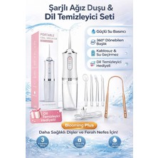 Blooming Plus “klinik Seviyede Temizlik Artık Evinizde.” Şarjlı Ağız Duşu & Dil Temizleyici Hediyeli
