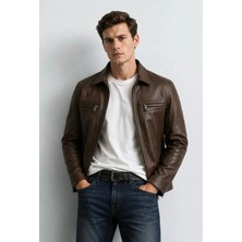 Velmora Leather Hakiki Erkek Deri Ceket