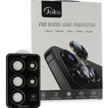 Efnaz Style Joko Samsung Galaxy S23 Ultra Pvd Metal Kamera Lens - Siyah