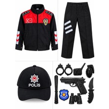Lizsa Kırmızı Yunus Polis Kostümü Çocuk Kıyafeti