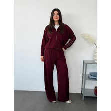 HKT Hak Tekstil Modal Kumaş Fermuarlı Sweatshirt & Bol Paça Eşofman Takımı