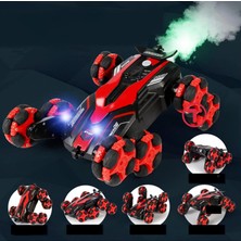 Happy Trend 2.4 Ghz Uzaktan Kumandalı Full Fonksiyon Drift Atan 8 Teker Buharlı Akrobat Araba (Kırmızı ve Mavi Iki Renk Seçeneği) (Kırmızı)