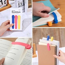 Marsilyan Silikon Otomatik Kitap Ayıracı 3 Adet Klips Seti - Akıllı Yer Imi Okuma Aksesuarı BX-313457