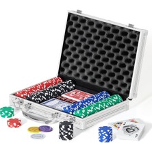Happy Trend Poker Cipsleri, Alüminyum Seyahat Kılıflı 200 Adet Poker Seti, Texas Holdem Blackjack Kumar Için 11.5 Gram Poker Cips Seti, YC0010