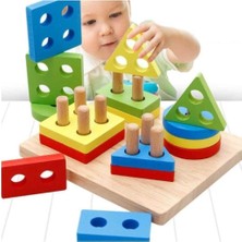 Happy Trend Geometrik Şekiller Bul Tak Eğitici Oyuncak - Çok Pimli Eğitici Oyuncak