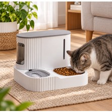 Vendor Tuning Kedi Köpek Yarı Otomatik Mama ve Su Kabı Yarı Otomatik Su Dengelemeli Hijyenik Kullanım