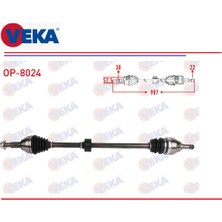Komple Aks Sağ Opel Vectra C Sedan Sw cc 1,6 1,8 / 16V 987 Mm. 24451256 Veka OP-8024