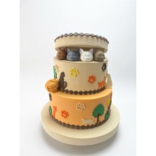 Ogela Party Kedi Temalı Maket Pasta - Maket Pasta - Fotoğraf Çekim Dekoru - Konsept Pasta