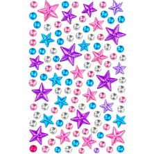 Kumru Studio Taş & Yıldız Renkli Rhinestone Sticker – Yapışkanlı Yüz, Tırnak, Vücut ve Süs Taşı