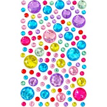 Kumru Studio Renkli Taş Rhinestone Sticker – Yapışkanlı Saç, Yüz, Tırnak, Vücut ve Süs Taşı
