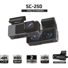 Aydogan's Sentinel SC-250 4K UHD Araç Içi Kamera | Adas & Bsd, Wi-Fi, Gps Opsiyonel, 170° Geniş Açı, 24 Saat Park Modu