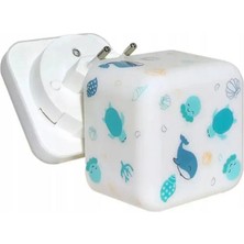 NW NessiWorld Ocean Şarj Edilebilir Sensörlü Gece Lambası 7x7 cm
