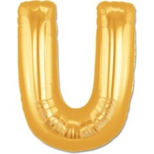 Efnaz Style U Harf Folyo Balon Altın Renk  40 Inç
