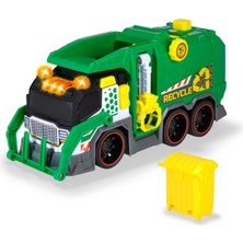 Happy Trend Toys Dickie, 203307001, Geri Dönüşüm Kamyonu, Işıklı ve Sesli, Ön ve Yan Yükleyicili, Açılabilir Arka Kapak, Aksesuarlı, 39 Cm, Pilli