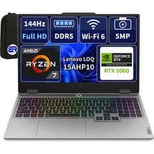 Lenovo Loq 15AHP10 83JG008UTREP11 RYZEN7-250 RTX5060 8gb 64GBRAM 1tbssd 15.6'' Fhd 144Hz Freedos + Elektropasaj Çanta