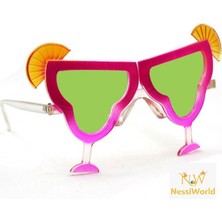 Efnaz Style Margarita Bardak Şeklinde Parti Gözlüğü Pembe 16X8 cm