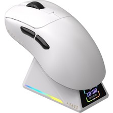 Ajazz AJ179 Apex 42000 Dpı Manyetik Şarj Istasyonu-Tft Ekranlı Mouse-Paw 3950 Sensör-8k Dongle AJ-179