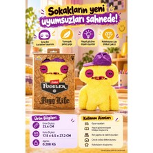Toyfest Fuggler Fugg Life Squidge Sarı Mor Şapkalı Peluş Oyuncak - 22.5 cm