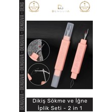 Denguva Özel Üretim Çok Fonksiyonlu Ergonomik Tasarım Pratik Hızlı Dikiş Sökme ve Iğne Iplik Seti 2 In 1