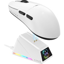Ajazz AJ159 Apex 8k Oyun Mouse, 3 Modlu Tft Ekranlı Manyetik Şarj İSTASYONU,PAW3950 Sensör, 56 Gram