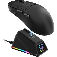 Ajazz AJ159 Apex 8k Oyun Mouse, 3 Modlu Tft Ekranlı Manyetik Şarj İSTASYONU,PAW3950 Sensör, 56 Gram