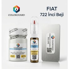 COLORGUARD FIAT 722 İnci Beji Rötuş Seti - 2 si 1 Arada İğne ve Fırça Uçlu Şişe, Rötuş Pastası ve Rötuş Çeliği
