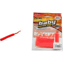 Aydogan's Fujin Baby Worm Lrf Silikon 5.2 cm Uv Nge Glow (18 Adet)