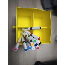 Ulu Pazarlama 3D Baskı Sevimli Kare Deniz Süngeri Figürlü Kalemlik - Masaüstü Organizer