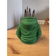 Ulu Pazarlama 3D Baskı Kapüşonlu Sweatshirt Kalemlik - Masaüstü Organizer-Yeşil