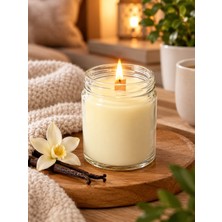 Lusora Design 210 ml Vanilya Kokulu Mini Kavanoz Mum - Vanilya