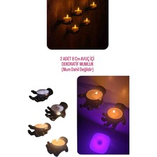 Salıncak Dekoratif Mini El Mumluk ( Siyah 8 cm 2 Adet) Mum Dahil Değildir.