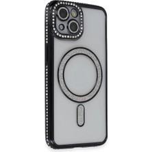 Bezos Apple iPhone 13 Uyumlu Kılıf Joke Simli Magneticsafe Kılıf - Siyah