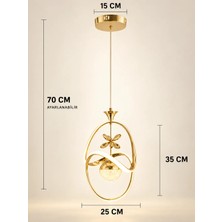 Kumsar Aydınlatma Badem  Tek top 3 Renk ışık özellikli led avize LED Avize  Modeli  Oturma odası - mutfak - çocuk odası - küçük oda ( Gold Renk Kasa modeli avize )