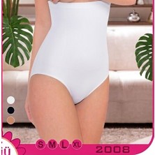 Zamerya Beyaz Kadın Göğüs Altı Yüksek Bel Toparlayıcı Korse Külot S-Xl 2008