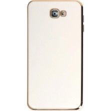 Efnaz Style Samsung Galaxy J7 Prime Kılıf Volet Silikon - Beyaz