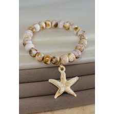 Dore Collection Deniz Yıldızı Doğal Charm Detaylı Lastikli Bileklik