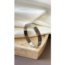 Dore Collection Marka Model Kelepçe Bilezik - 316L Paslanmaz Çelik Kadın Gold Kelepçe Bileklik Luxury Tasarım