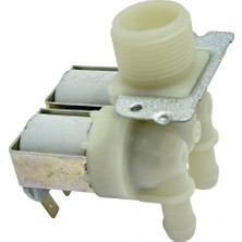 YFS Lg & Samsung Ile Uyumlu Çamaşır Makinesi Ikili Su Giriş Ventili - 180° Ince Çıkış 12 mm - DC62-00024L