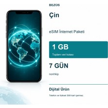 Bezos Çin Esım Internet Paketi 1 GB 7 Gün - Nonhkip